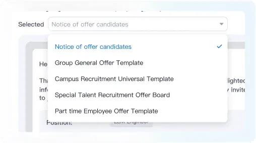 selected candidates